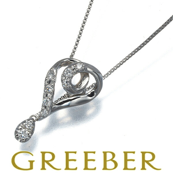 ヴァンドーム ネックレス ダイヤ ダイヤモンド ドロップ Pt950/Pt850 Necklace【中古】BLJ/GENJ