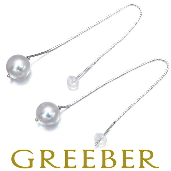 パール 真珠 8.3mm 一粒 アメリカン ピアス Pt900/Pt850 Pierce【中古】GENJ｜グリーバー