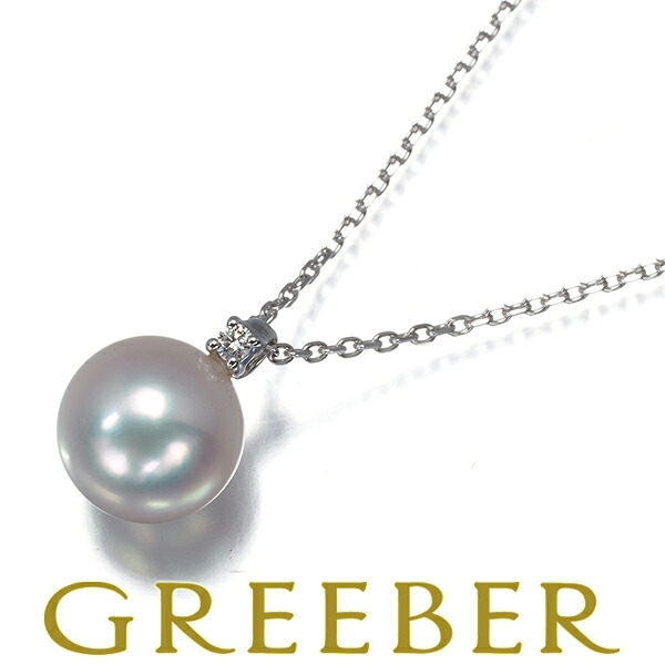 ★ポイント5倍対象商品★ TASAKI タサキ ネックレス パール 真珠 8.1mm ダイヤ ダイヤモンド 0.01ct K18WG Necklace【中古】BLJ|グリーバー