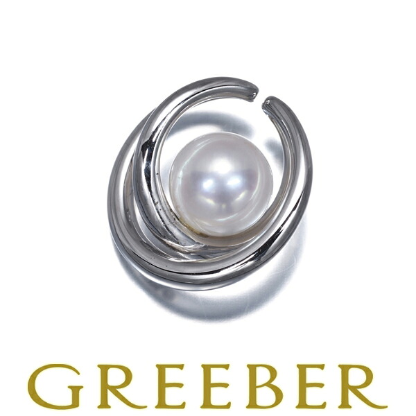 ★ポイント5倍対象商品★MIKIMOTO ミキモト ペンダント トップ パール 真珠 7.4mm K18WG Pendant【中古】BLJ 53,880円