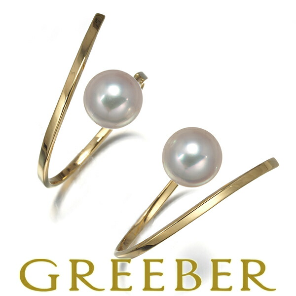 ★本日のみ値下げ★TASAKI タサキ 真珠 パール ダイヤモンド ピアス TASAKI タサキ 淡水パール 真珠 ピアス K18イエローゴールド