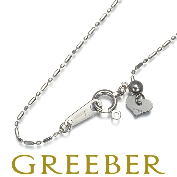 ★ポイント5倍対象商品★ショート&ロング チェーンネックレス 45cm K18WG Necklace【中古】GENJ