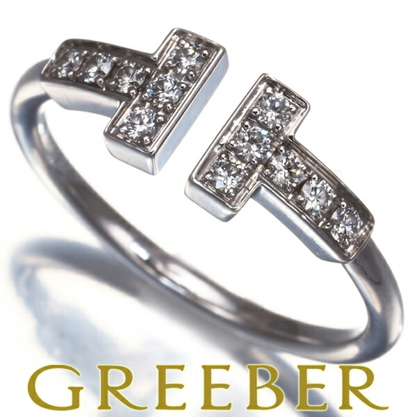 TIFFANY&CO.】ティファニーT ダイヤモンド ワイヤー リング YG