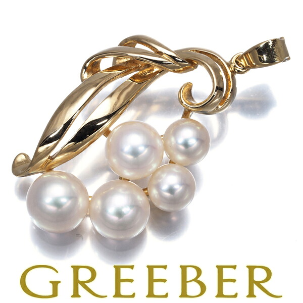 ★ポイント5倍対象商品★MIKIMOTO ミキモト ペンダント トップ パール 真珠 4.8-6.3mm K14YG Pendant【中古】BLJ