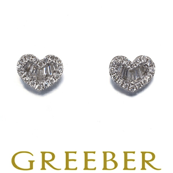 0.745ct 中宝研ソーティング付き G-SI1 ハートシェイプ ダイヤモンド プラチナ シングルピアス