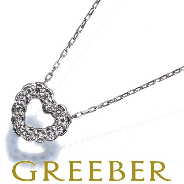 ★ポイント5倍対象商品★ヴァンドーム ネックレス ダイヤ ダイヤモンド ハート Pt950/Pt850 Necklace【中古】BLJ/GENJ