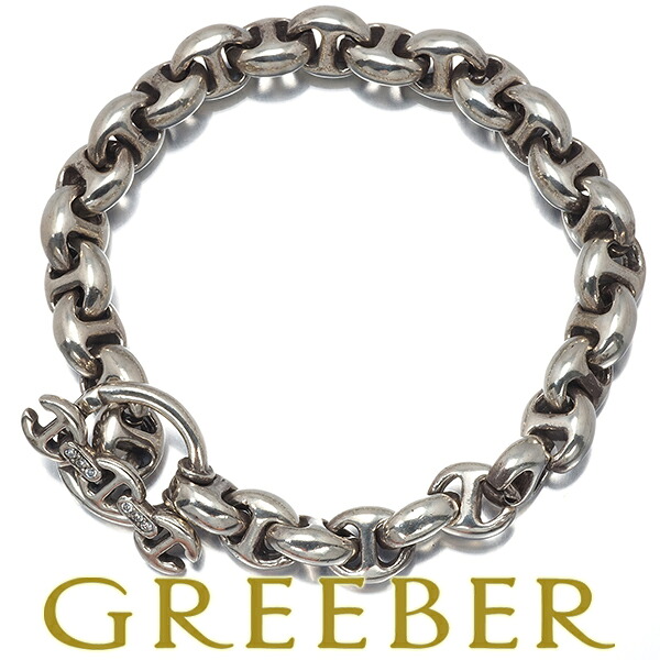 ホーセンブース ブレスレット ダイヤ ダイヤモンド オープンリンク 10MM OPEN-LINK 28コマ シルバー 925 Bracelet【中古】BLJ/GENJ｜グリーバー