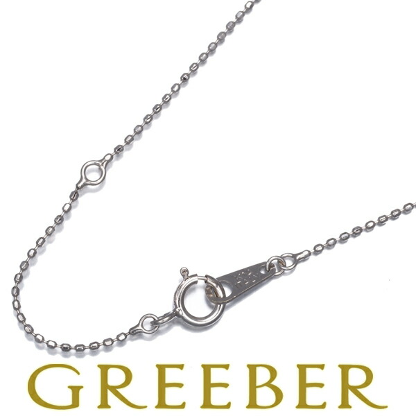 カットボール チェーンネックレス 40cm K14WG Necklace【中古】GENJ｜グリーバー