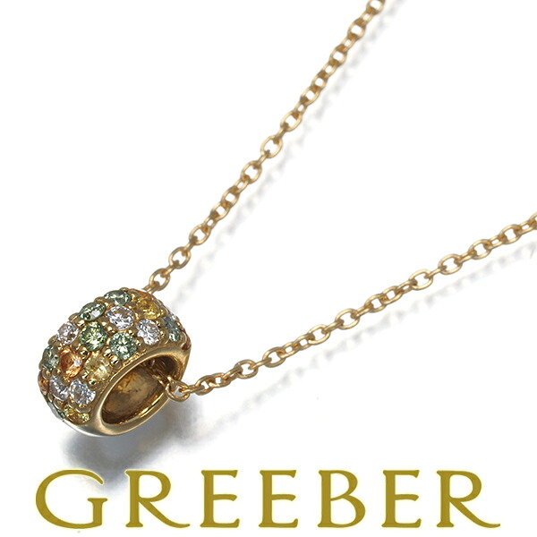 ★ポイント5倍対象商品★ Ponte Vecchio ポンテヴェキオ ネックレス ダイヤ ダイヤモンド 0.10ct サファイア 0.07ct ロトンド モヒート K18YG Necklace【中古】BLJ|グリーバー