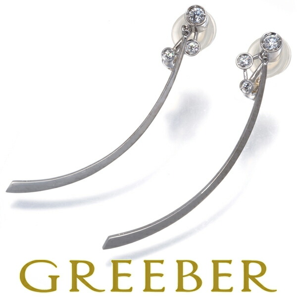 ★ポイント5倍対象商品★ 小寺智子 イヤリング ダイヤ ダイヤモンド 0.36ct Snowing Night K18WG/K14WG Earrings【中古】BLJ|グリーバー