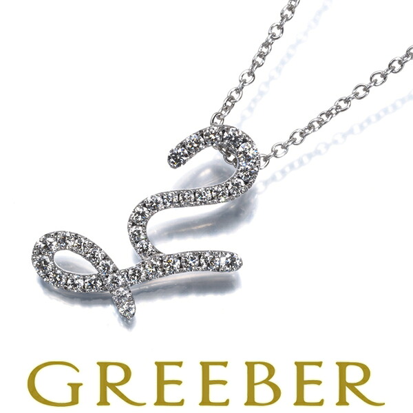 ★ポイント5倍対象商品★ MIKIMOTO ミキモト ネックレス ダイヤ ダイヤモンド イニシャル Y K18WG Necklace【中古】BLJ｜グリーバー