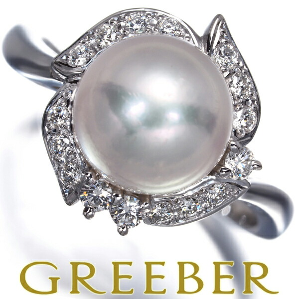 楽天市場】MIKIMOTO【ミキモト】パールリング Pt950 7mm ダイヤモンド