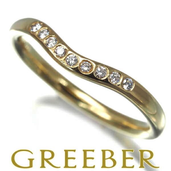 ティファニー 9p ダイヤモンド カーブド バンドリング K18PG 2.6g 楽天市場】ティファニー Tiffany & Co. リング カーブドバンド 9