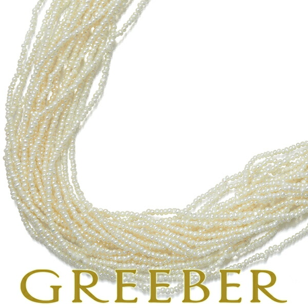 ケシパール 真珠 1.2-1.5mm 20連 ネックレス シルバー Necklace【中古】GENJ 大幅値下げ品|グリーバー