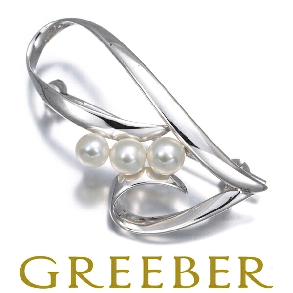 MIKIMOTO ミキモト ブローチ ベビー パール 真珠 4.0-4.5mm シルバー Brooch【中古】BLJ