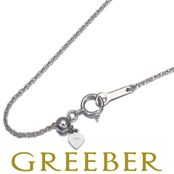 スクリュー チェーンネックレス 46cm K18WG Necklace【中古】GENJ