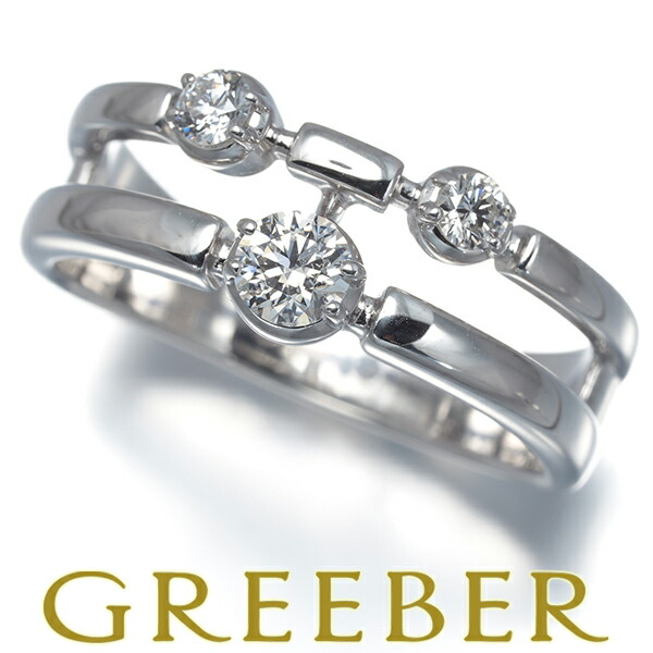 TASAKI タサキ リング ダイヤ ダイヤモンド 0.37ct 17.5号 K18WG Ring 指輪 【中古】BLJ