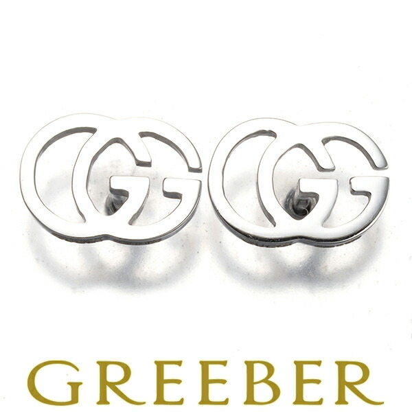 楽天市場】グッチ GUCCI ピアス GG ロゴ スタッズ K18WG 【中古