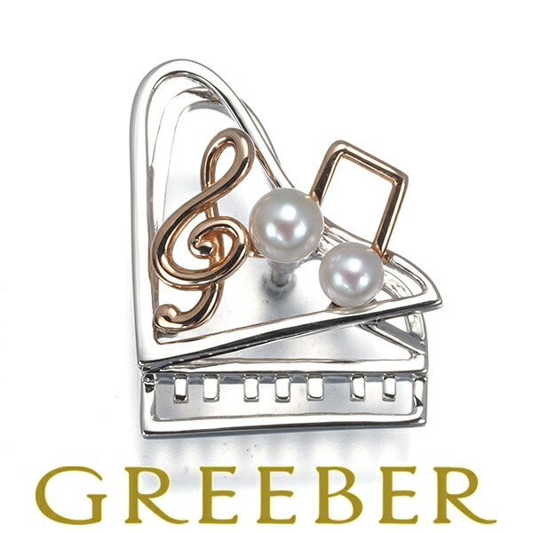 楽天市場】ミキモト ブローチ レディース K18 ト音記号 音符 バラ