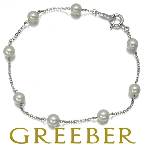 MIKIMOTO ミキモト ブレスレット ベビー パール 真珠 5.0mm ステーション シルバー/シルバー 925 Bracelet【中古】BLJ