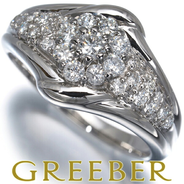 ダイヤ ダイヤモンド 0.52ct パヴェ リング Pt900 Ring 指輪 【中古】GENJ