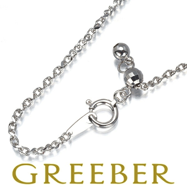 ★ポイント5倍対象商品★ ツイスト チェーンネックレス 45cm K18WG Necklace【中古】GENJ｜グリーバー