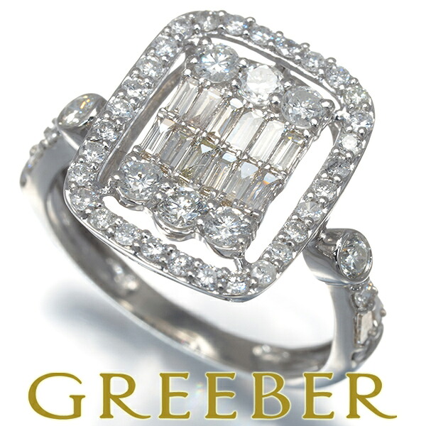 Genj 【楽天市場】ダイヤ ダイヤモンド 1.00ct バゲット 2種カット リング Pt900 Ring 指輪 【中古】GENJ:グリーバー
