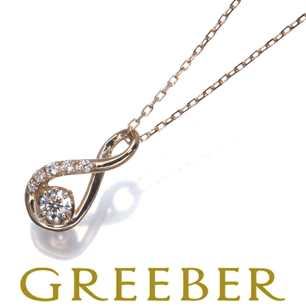 ★ポイント5倍対象商品★ ヴァンドーム ネックレス ダイヤ ダイヤモンド ドロップ K18PG Necklace【中古】BLJ/GENJ