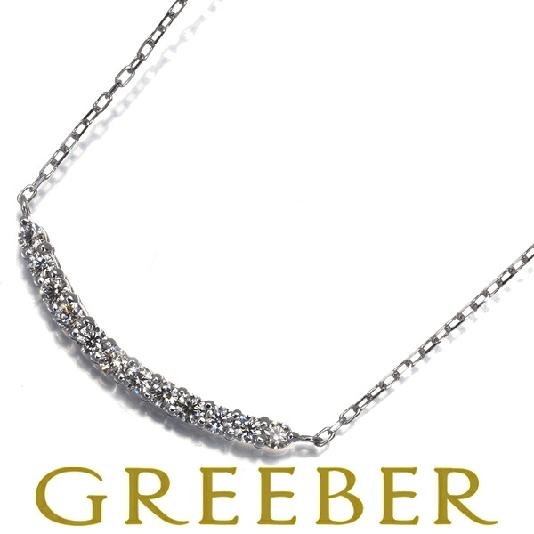 ダイヤ ダイヤモンド 0.23ct 12P ネックレス K18WG Necklace【中古】GENJ 限界値下げ品