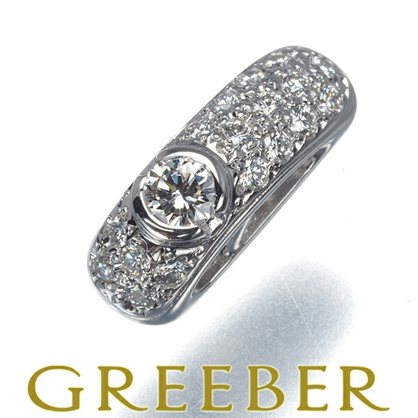 ★ポイント5倍対象商品★MIKIMOTO ミキモト ペンダント トップ ダイヤ ダイヤモンド 0.24ct パヴェ K18WG Pendant【中古】BLJ