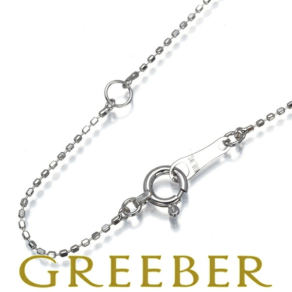 ★ポイント5倍対象商品★ カットボール チェーンネックレス K18WG Necklace【中古】GENJ|グリーバー