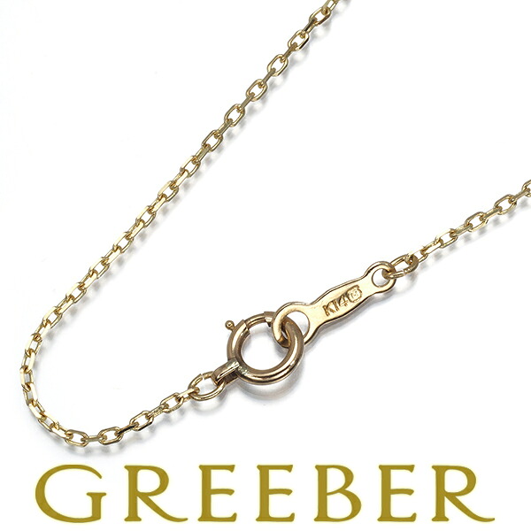 MIKIMOTO ミキモト チェーンネックレス カットアズキ 40cm K14YG Necklace【中古】BLJ