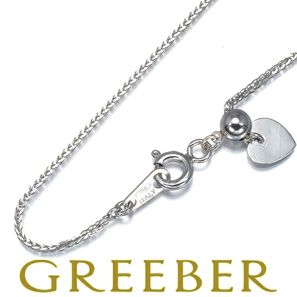 14日20:00スタート！★ポイント5倍対象商品★ チェーンネックレス 45cm K18WG Necklace【中古】GENJ