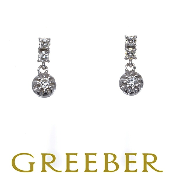 スタージュエリー ピアス ダイヤ ダイヤモンド 0.04ct/0.04ct K18WG Pierce【中古】BLJ/GENJ