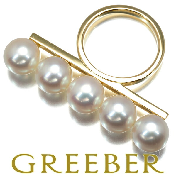 美品 タサキ TASAKI 750 バランス エラ リング 約12号 あこや真珠 美品 タサキ TASAKI 750 バランス エラ リング 約12号 あこや真珠