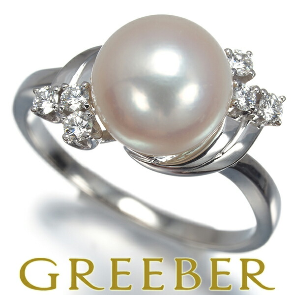 楽天市場】MIKIMOTO【ミキモト】パールリング Pt950 7mm ダイヤモンド