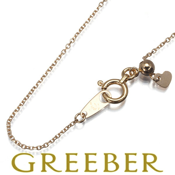 ★ポイント5倍対象商品★カットアズキ チェーンネックレス 44cm K18PG Necklace【中古】GENJ