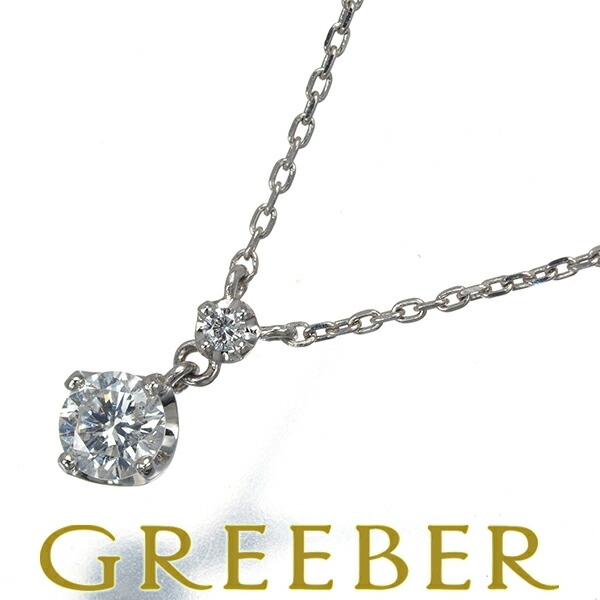 ★ポイント5倍対象商品★ ヴァンドーム ネックレス ダイヤ ダイヤモンド 0.16ct Pt950/Pt850 Necklace【中古】BLJ/GENJ|グリーバー