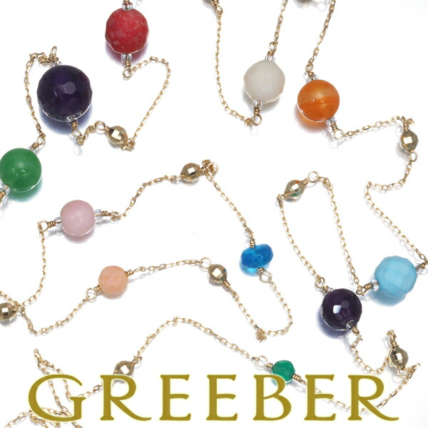 楽天市場】AHKAH グラニュール ロングネックレス ”オペラ” K18YG