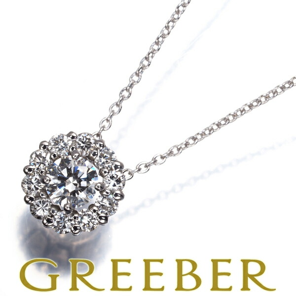 ダイヤ ダイヤモンド 0.22ct/0.21ct サークル ネックレス K18WG Necklace【中古】GENJ 大幅値下げ品|グリーバー