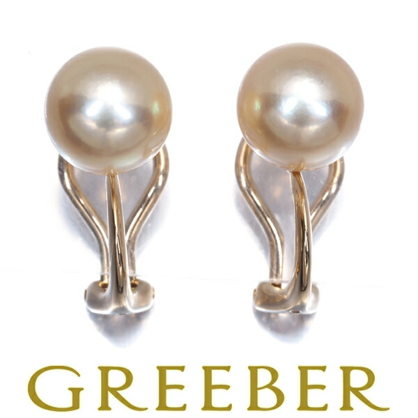 ★ポイント5倍対象商品★ MIKIMOTO ミキモト イヤリング ゴールデン パール 真珠 8.5mm 一粒 K18YG ソーティング Earrings【中古】BLJ｜グリーバー