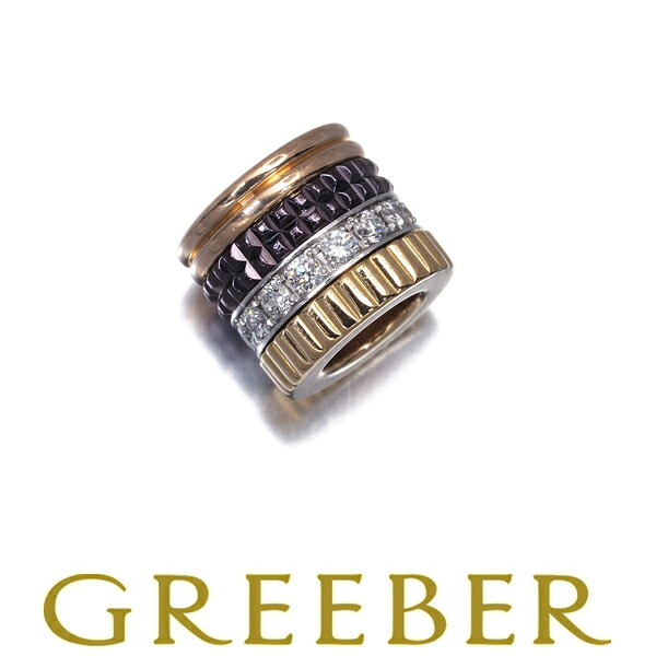 ★ポイント5倍対象商品★ BOUCHERON ブシュロン ペンダント トップ ダイヤ ダイヤモンド キャトルクラシック スモール K18YG/WG/PG/ブラウンコーティング Pendant【中古】BLJ