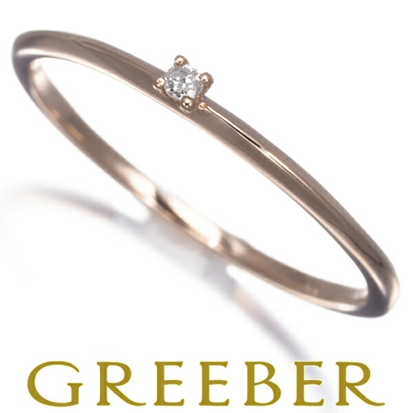 ageteアガット　k10クォーツスキニーリング agete（アガット） K10 リング ダイヤモンド 0.01ct サイズ5号