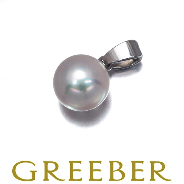 ★ポイント5倍対象商品★ MIKIMOTO ミキモト ペンダント トップ パール 真珠 7.6mm 一粒 K18WG Pendant【中古】BLJ