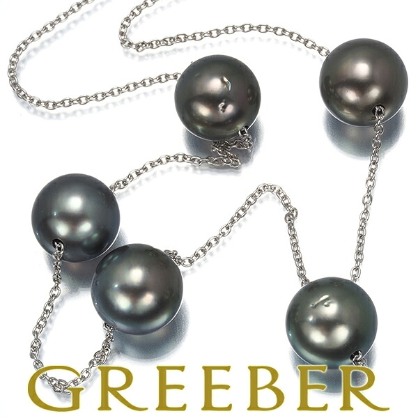 ★ポイント5倍対象商品★ TASAKI タサキ ネックレス パール 真珠 9.1-9.5mm ステーション K18WG Necklace【中古】BLJ|グリーバー
