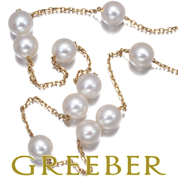 TASAKI タサキ ネックレス ベビーパール 真珠 4.6mm ステーション K18YG Necklace【中古】BLJ 限界値下げ品｜グリーバー