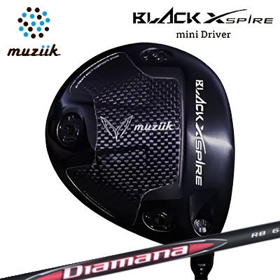 カスタム野球クラブ ムジーク ブラックエクスパイア ミニ１番ウッド 三菱ケミカル ディアマナ アールビーMuziik BLACK XSPIRE Mini Driver MITSUBISHI CHEMICAL DIAMANA RB高初速 道のり性重視 小ささ尖端