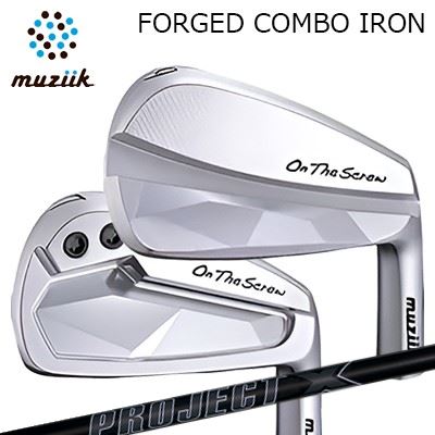 カスタムクラブ ムジーク オン・ザ・スクリュー フォージド コンボ アイアン プロジェクトX オールブラックMuziik On The Screw Forged Combo Iron PROJECT X ALL BLACK単品～7本セット(#5～AW)