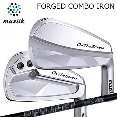 カスタムクラブ ムジーク オン・ザ・スクリュー フォージド コンボ アイアン プロジェクトX LZ オールブラックMuziik On The Screw Forged Combo Iron PROJECT X LZ ALL BLACK単品~7本セット(#5~AW)|オーエスゴルフ