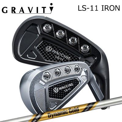 カスタム野球クラブ ワクチンコンポ LS-11 アイアン Crメッキ/黒いことIPダイナミックゴールド ツアーイシューWACCINE COMPO LS-11 IRON CHROME/BLACK IP Dynamic Gold Tour Issue5本仕掛ける スポーツ・アウトドア-メンズクラブ-アイアン